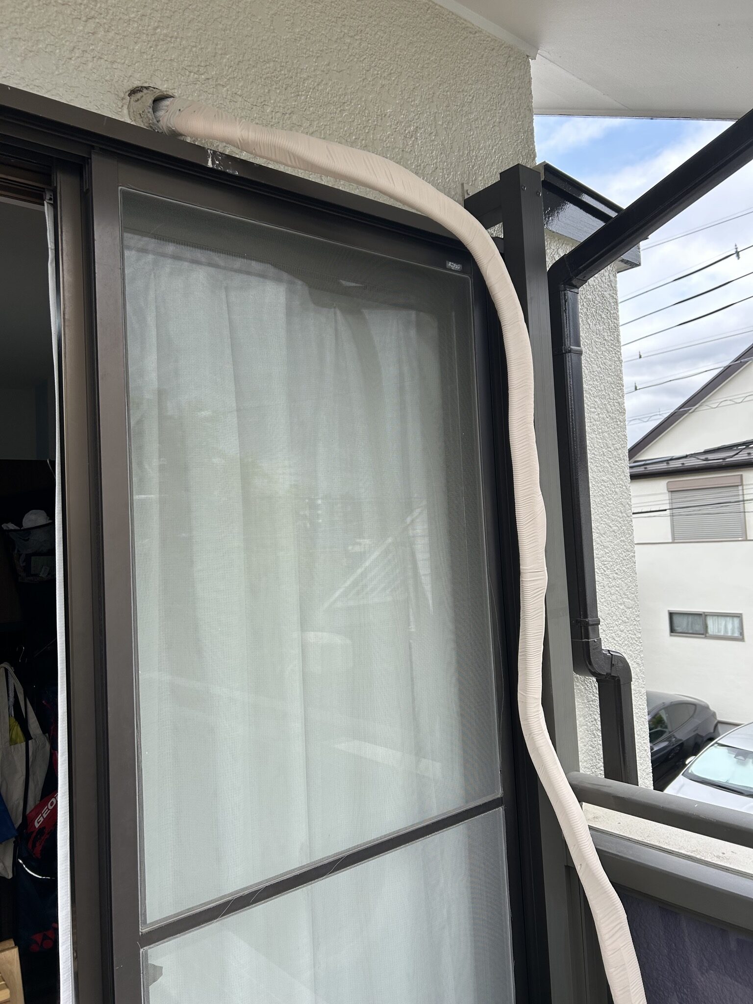 配管テープ巻き完了